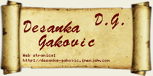 Desanka Gaković vizit kartica